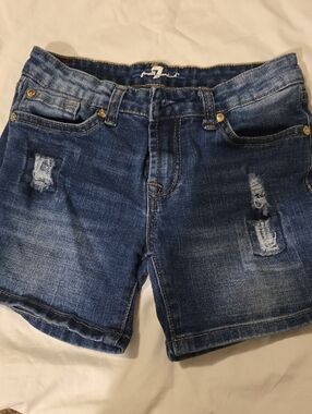 Dark Blue Distressed Girls Shorts Size 10